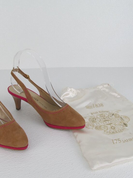 Peter Kaiser Shoes - Peter Kaiser Suede Heels Open Back Women’s Size 6 New